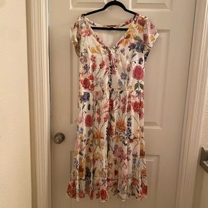 NWOT Eshakti watercolor floral dress